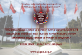 Başkan Yener’den 18 Mart Çanakkale Zaferi Mesajı